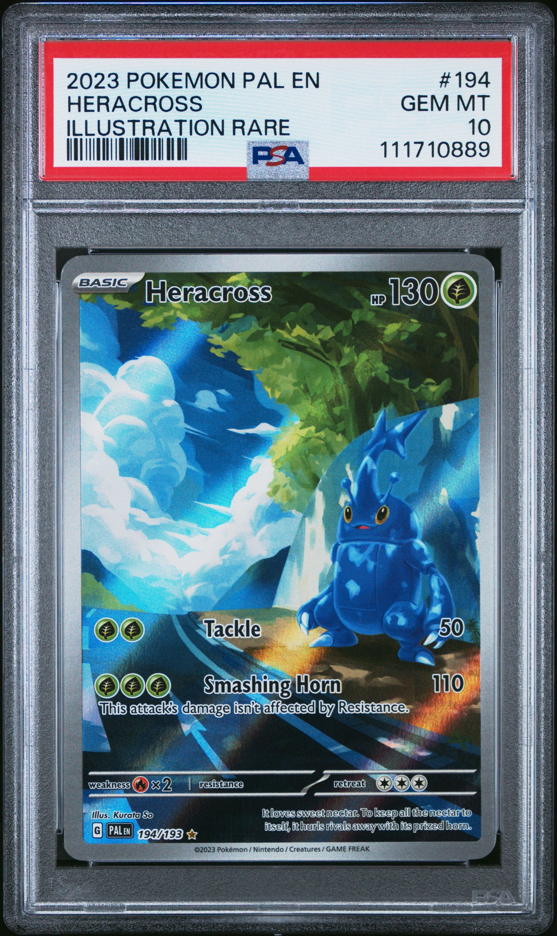 PSA 10 2023 HERACROSS 194 PAL EN-PALDEA EVOLVED