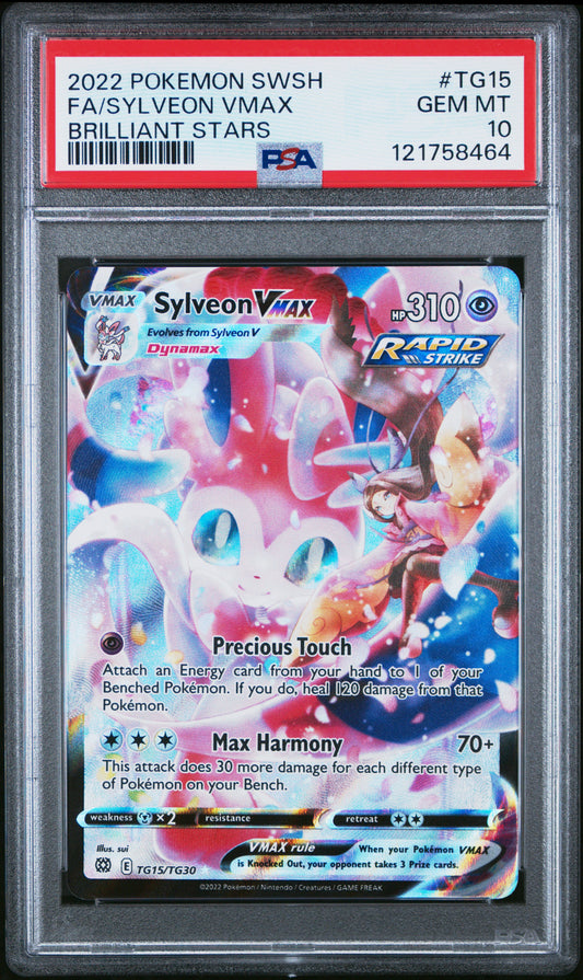 PSA 10 2022 SYLVEON VMAX TG15 BRILLIANT STARS
