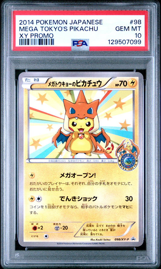 PSA 10 2014 MEGA TOKYO'S PIKACHU 98 PROMO