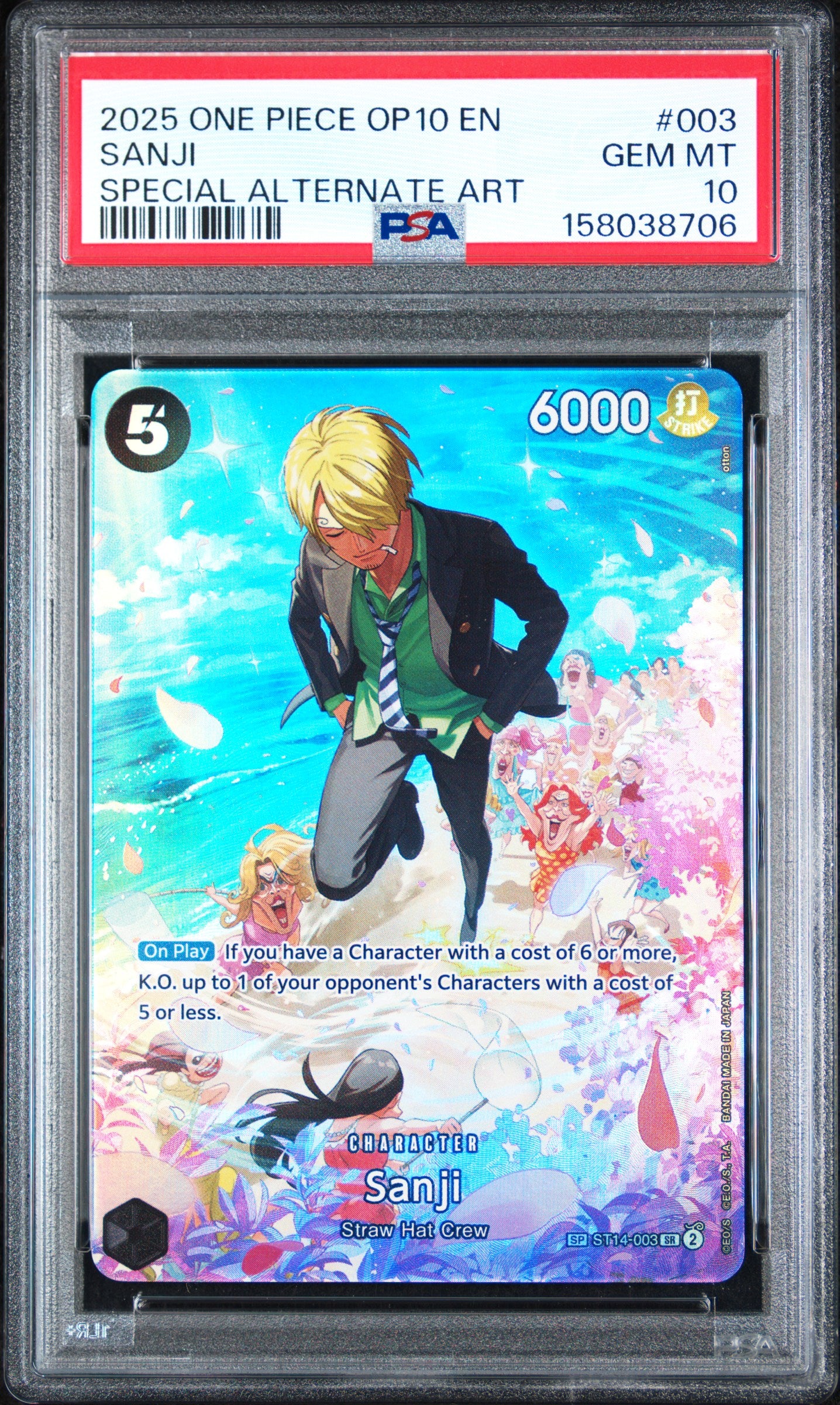 PSA 10 2025 SANJI 003 ONE PIECE OP10-ROYAL BLOOD
