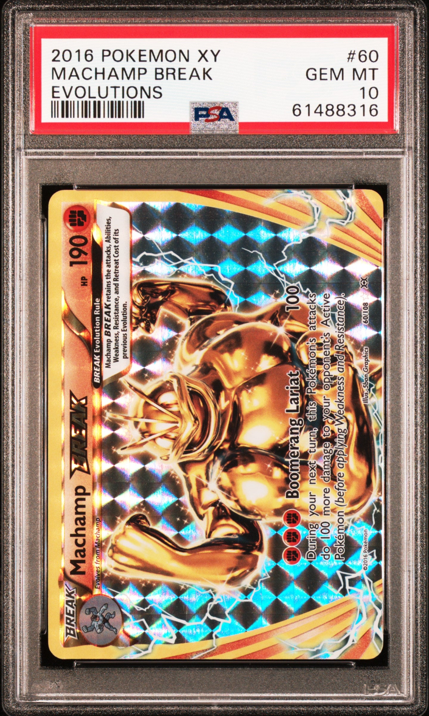 PSA 10 2016 MACHAMP BREAK 60 EVOLUTIONS