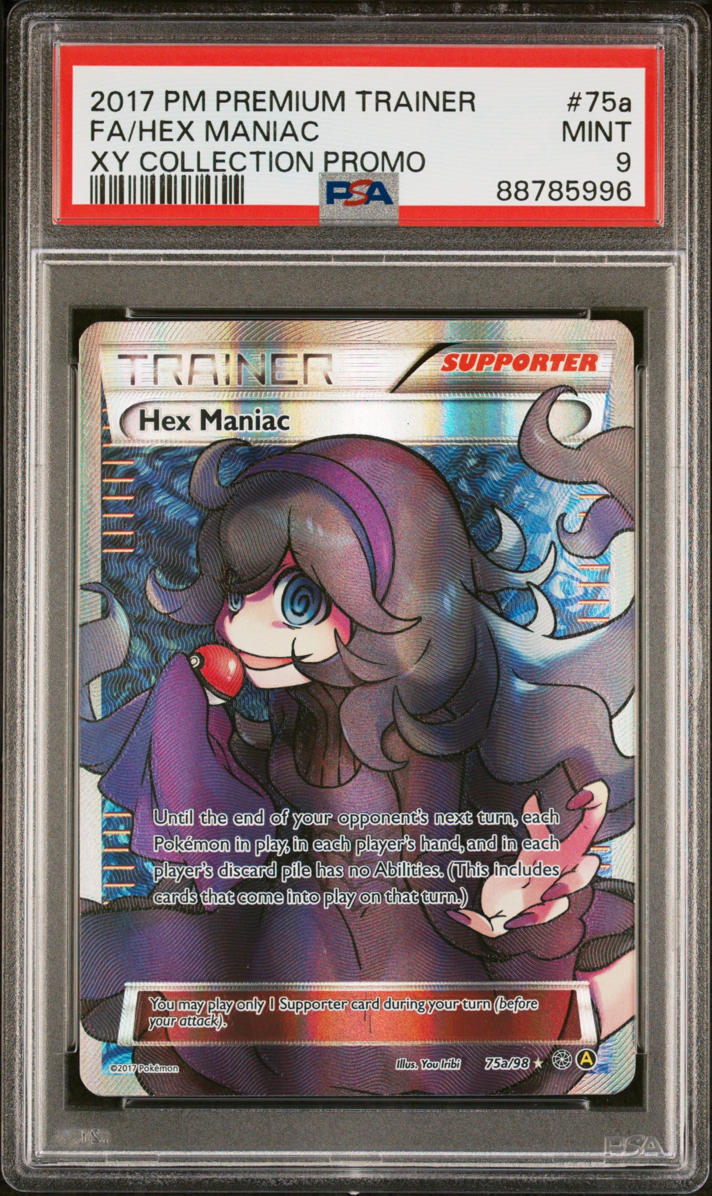 PSA 9 2017 HEX MANIAC 75A PREMIUM TRAINER XY COLLECTION PROMO