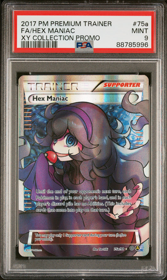 PSA 9 2017 HEX MANIAC 75A PREMIUM TRAINER XY COLLECTION PROMO