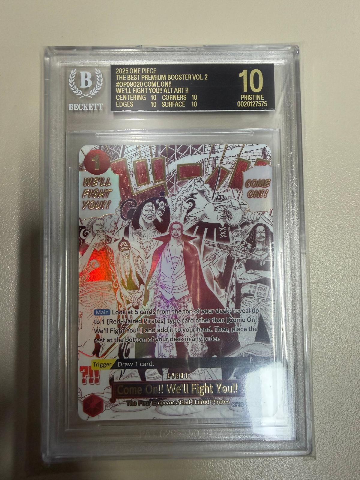 BGS 10 2025 COME ON!! WE'LL FIGHT YOU!! ALT ART R OP09020