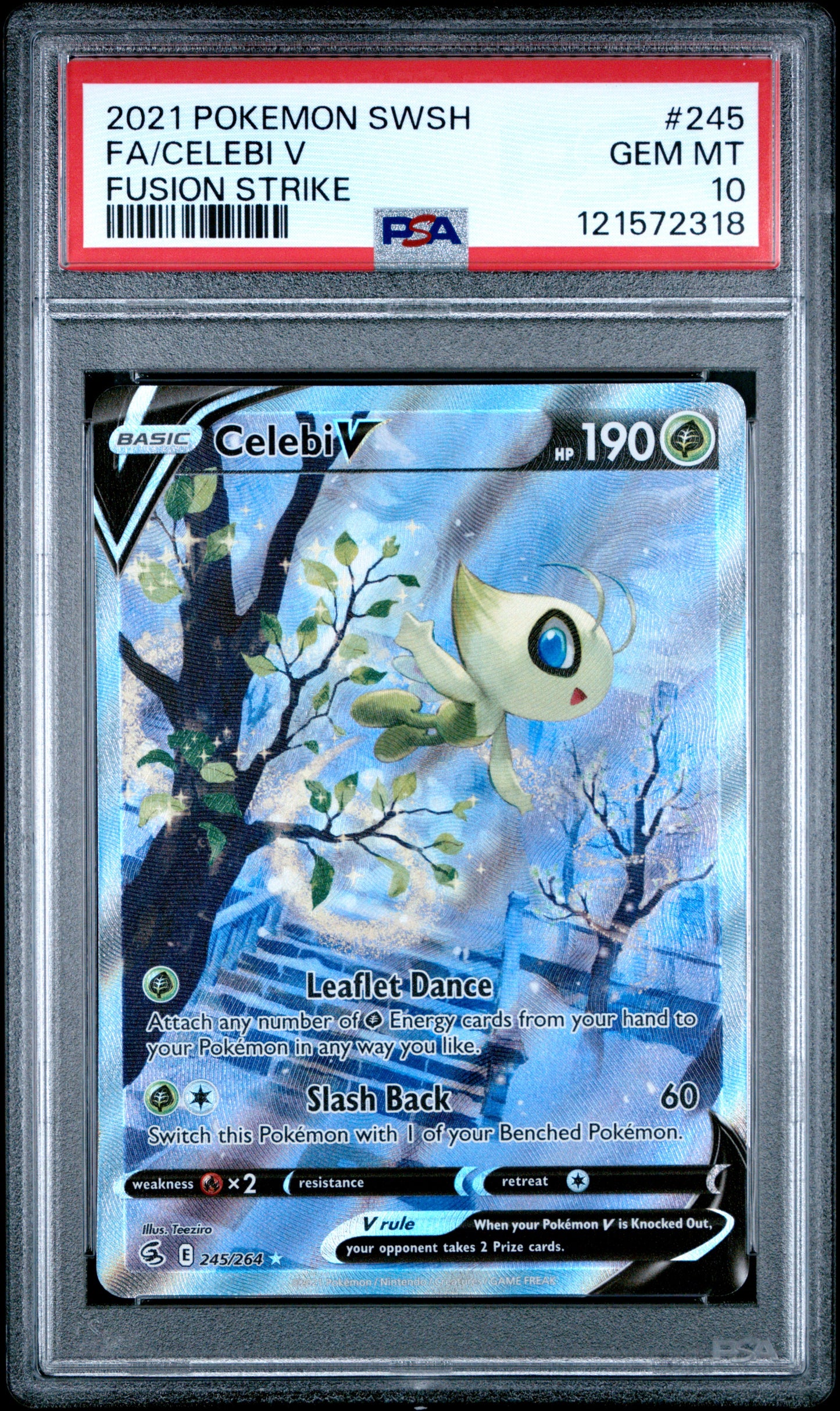 PSA 10 2021 CELEBI V 245/264 FUSION STRIKE