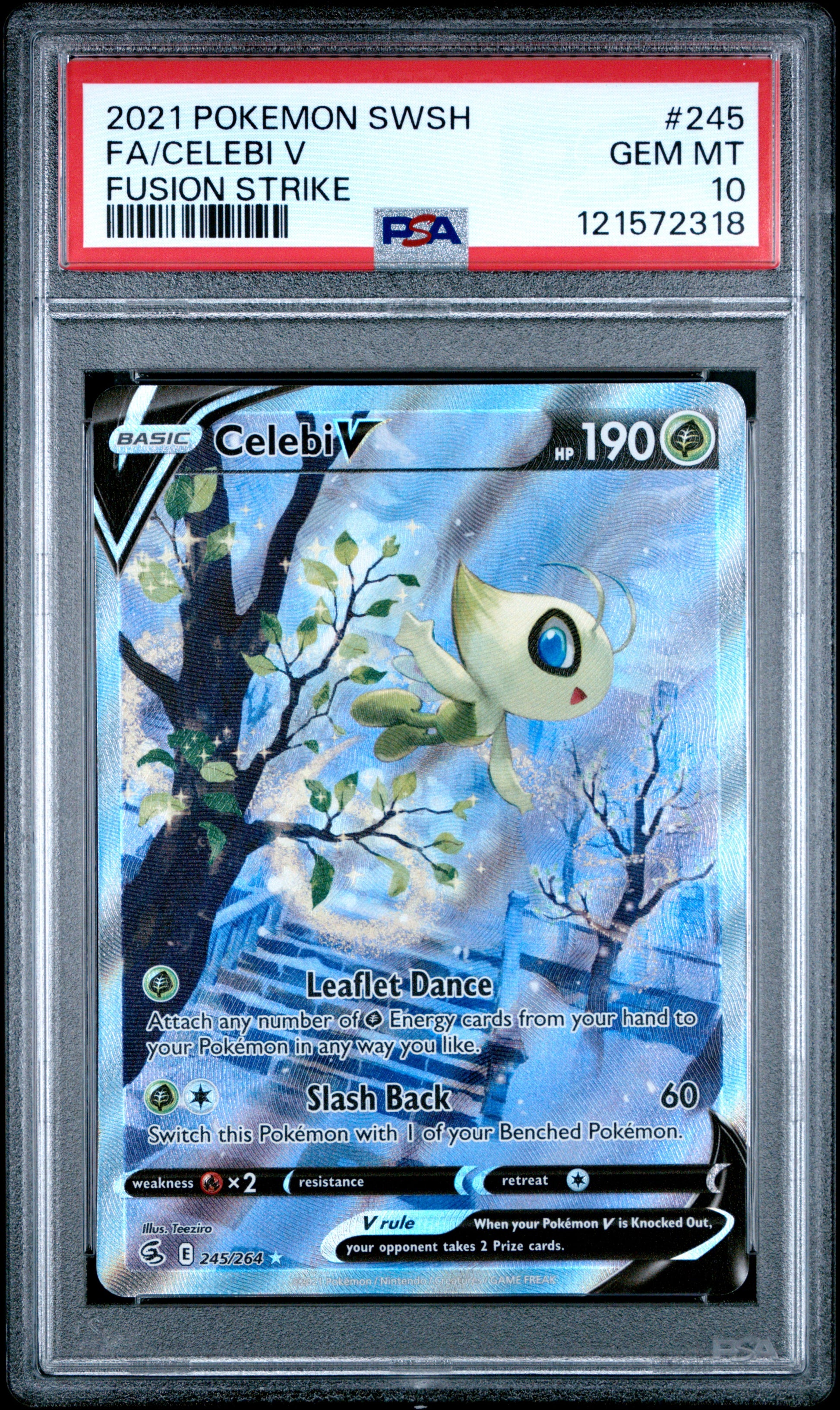 PSA 10 2021 CELEBI V 245/264 FUSION STRIKE