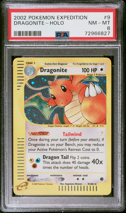 PSA 8 2002 DRAGONITE HOLO 9 EXPEDITION