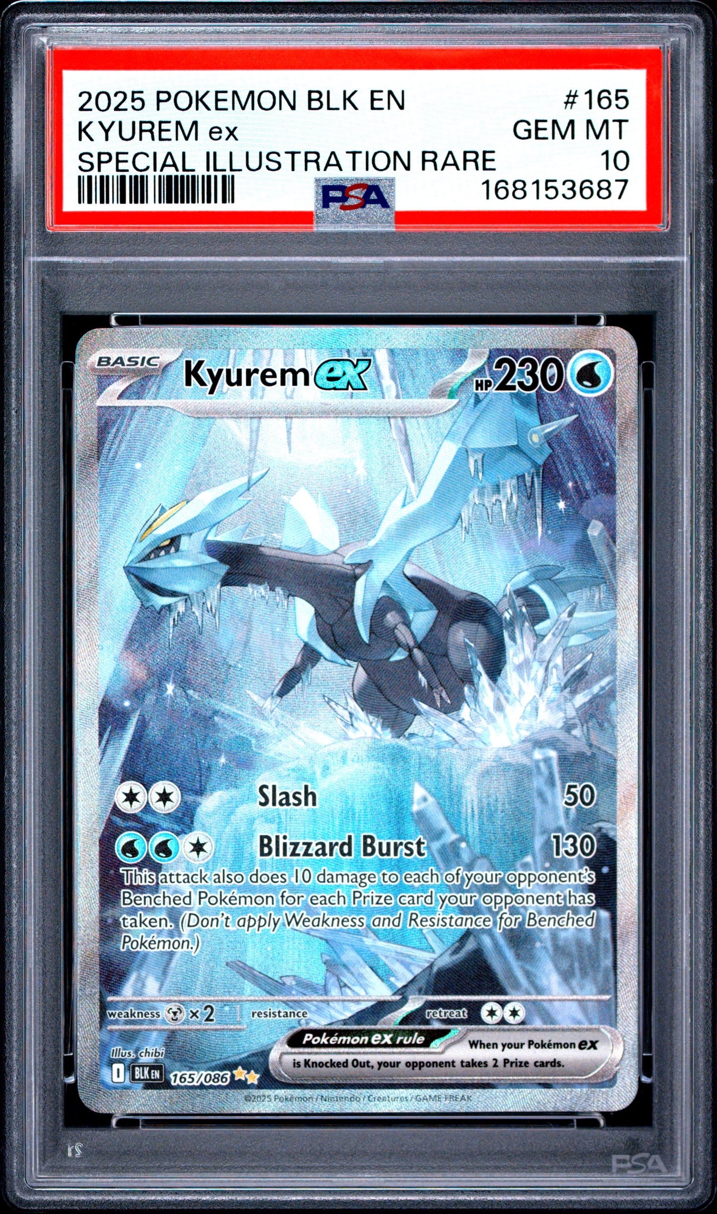 PSA 10 2025 KYUREM EX 165/086 BLACK BOLT