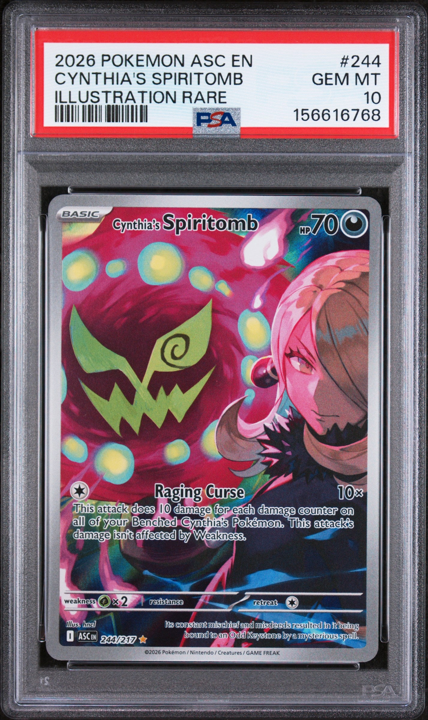 PSA 10 2026 CYNTHIA'S SPIRITOMB 244 ASCENDED HEROES