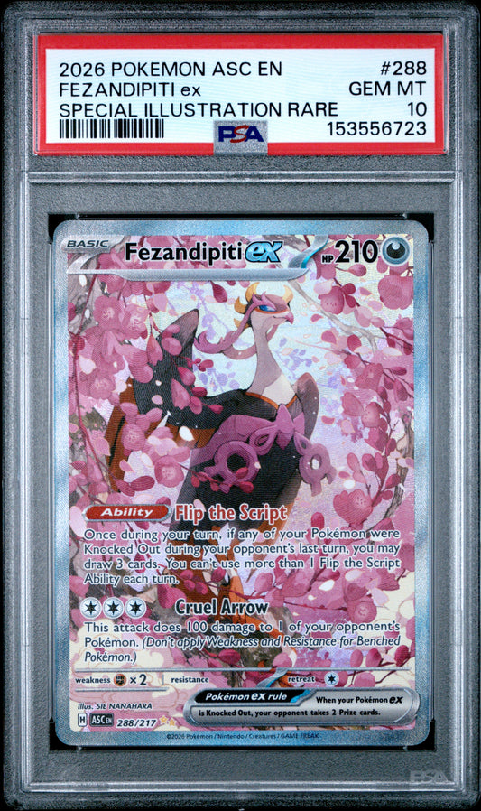 PSA 10 2026 FEZANDIPITI EX 288 ASCENDED HEROES