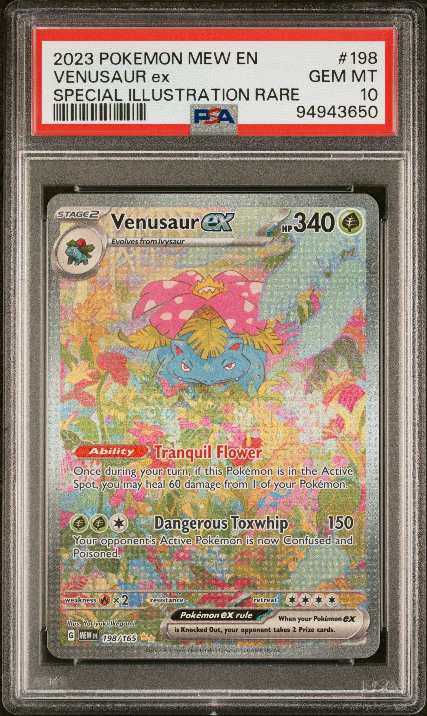 PSA 10 2023 VENUSAUR EX 198 151