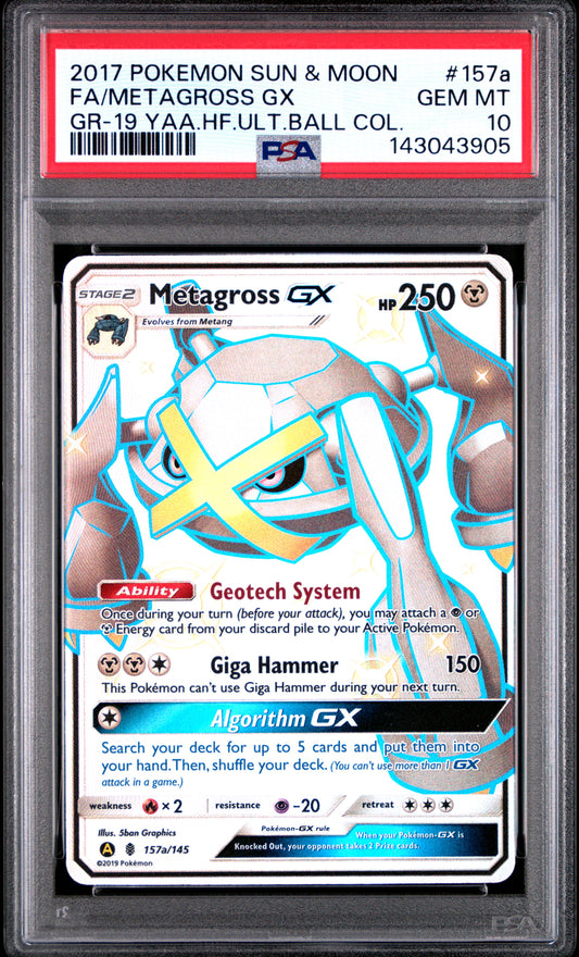 PSA 10 2017 METAGROSS GX 157A GUARDIANS RISING
