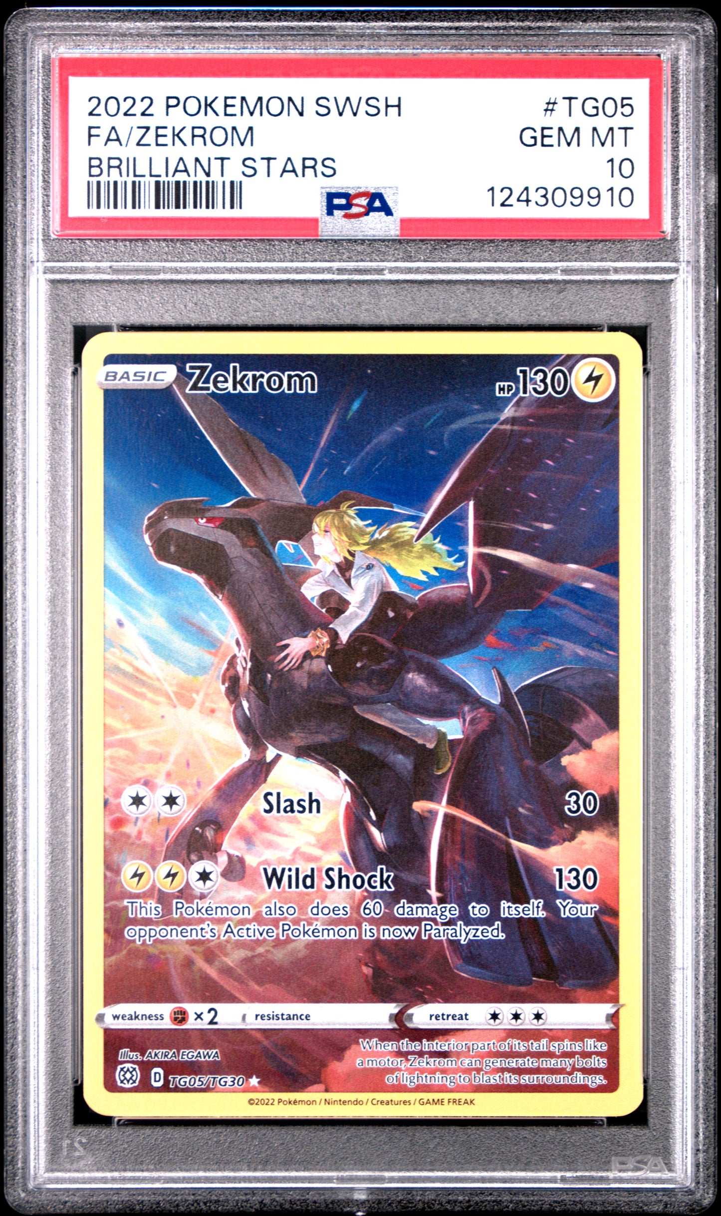 PSA 10 2022 ZEKROM TG05 BRILLIANT STARS