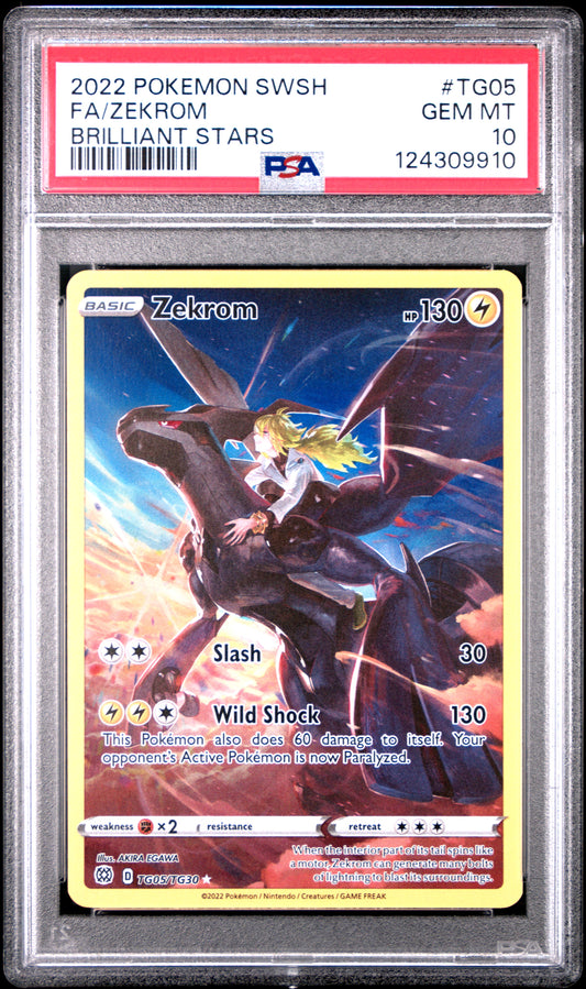 PSA 10 2022 ZEKROM TG05 BRILLIANT STARS