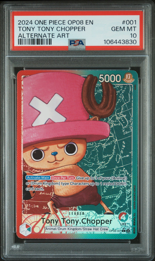 PSA 10 2024 TONY TONY CHOPPER 001 ONE PIECE OP08-TWO LEGENDS