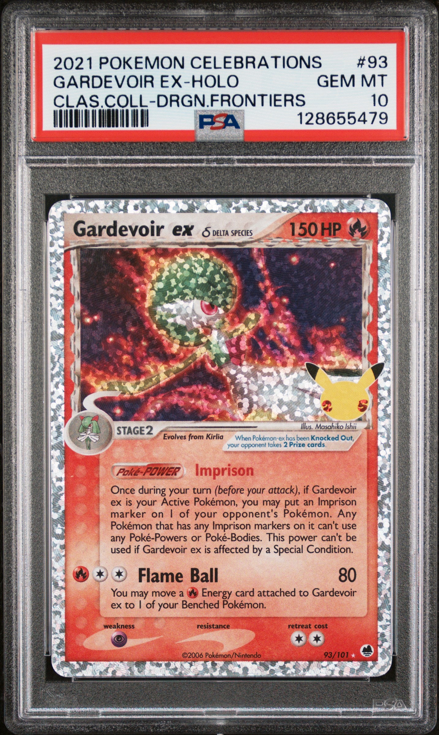 PSA 10 2021 GARDEVOIR EX HOLO 93 CELEBRATIONS CLASSIC COLLECTION