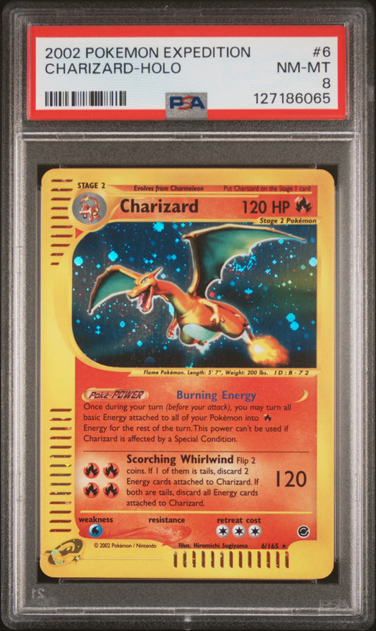PSA 8 2002 CHARIZARD HOLO 6 EXPEDITION