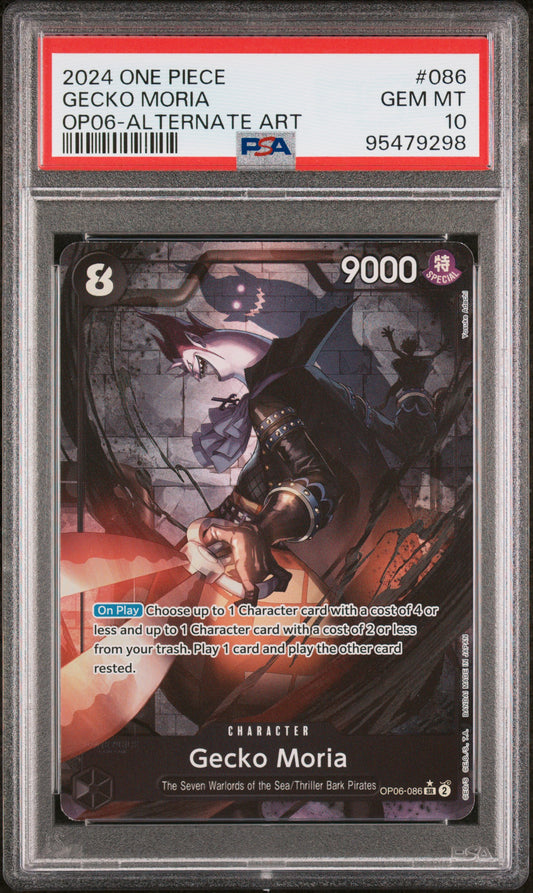 PSA 10 2024 GECKO MORIA 086 ONE PIECE OP06