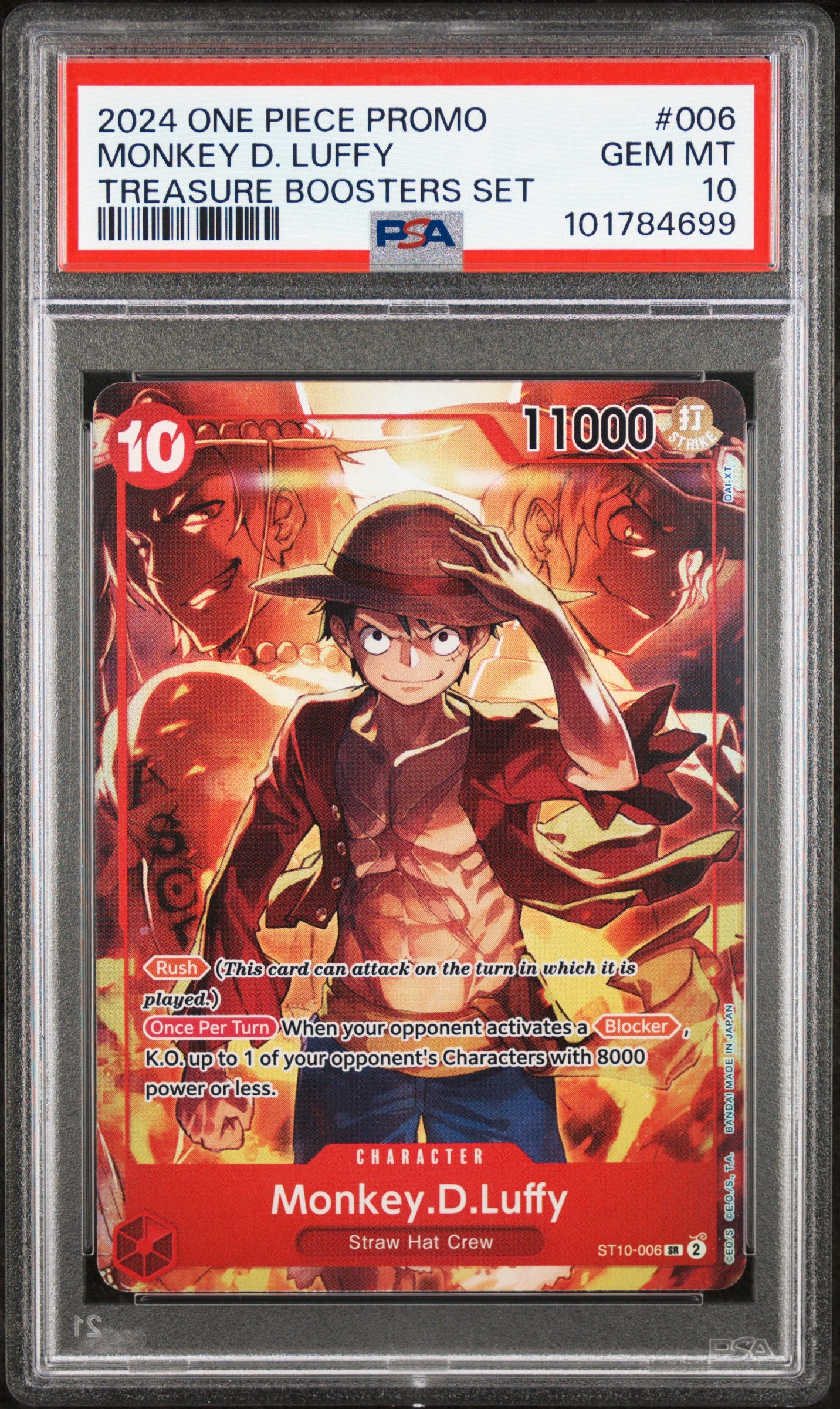 PSA 10 2024 MONKEY D. LUFFY 006 ONE PIECE PROMOS