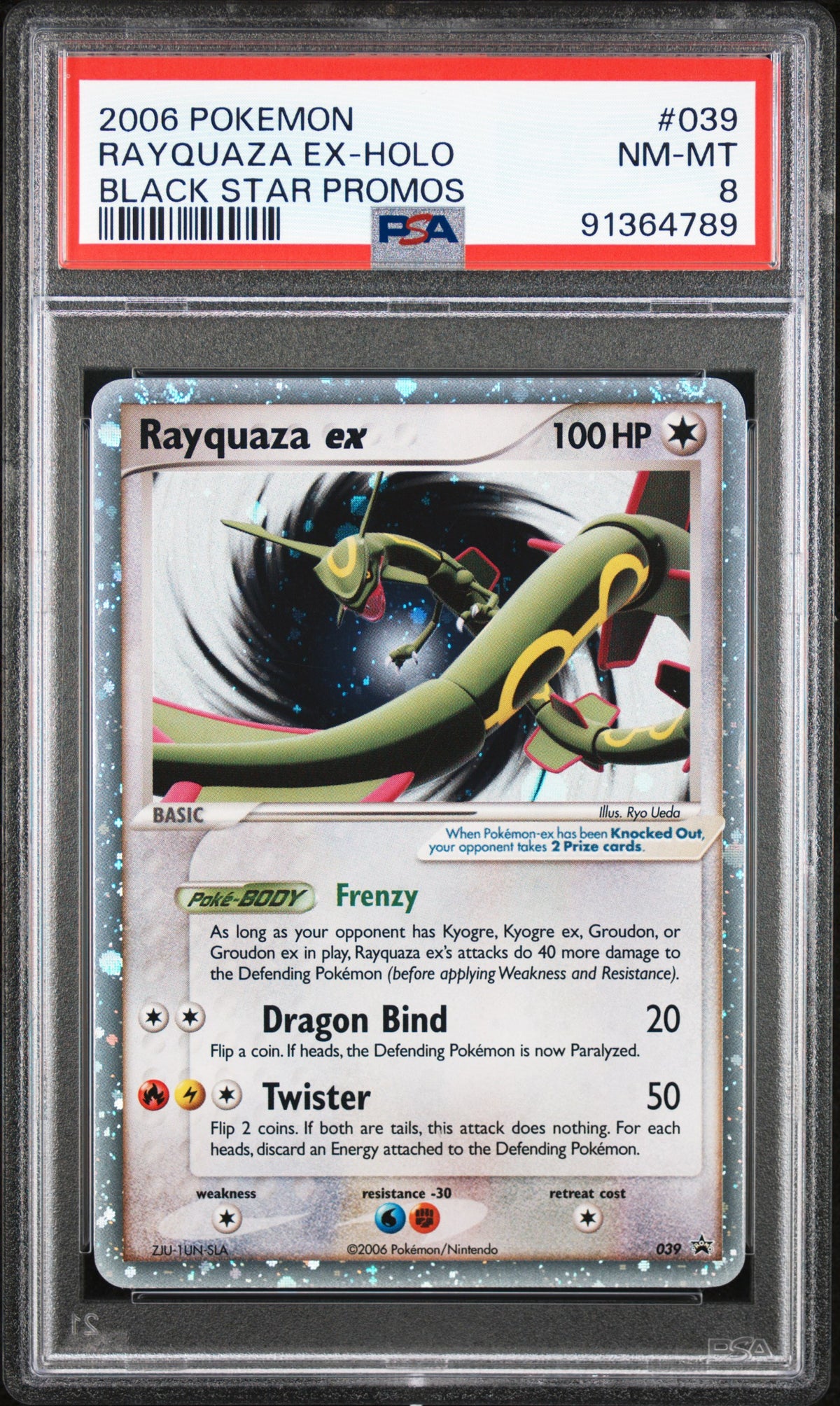 PSA 8 2006 RAYQUAZA EX 039/40 NINTENDO BLACK STAR PROMOS