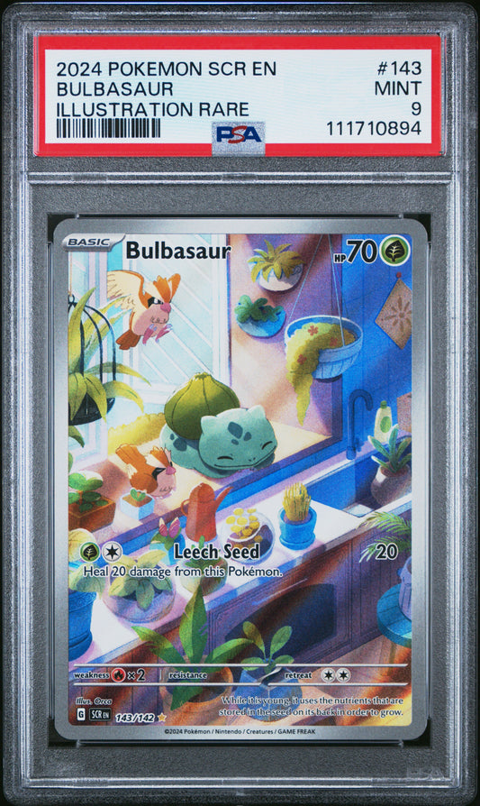PSA 9 2024 BULBASAUR 143 SCR EN-STELLAR CROWN