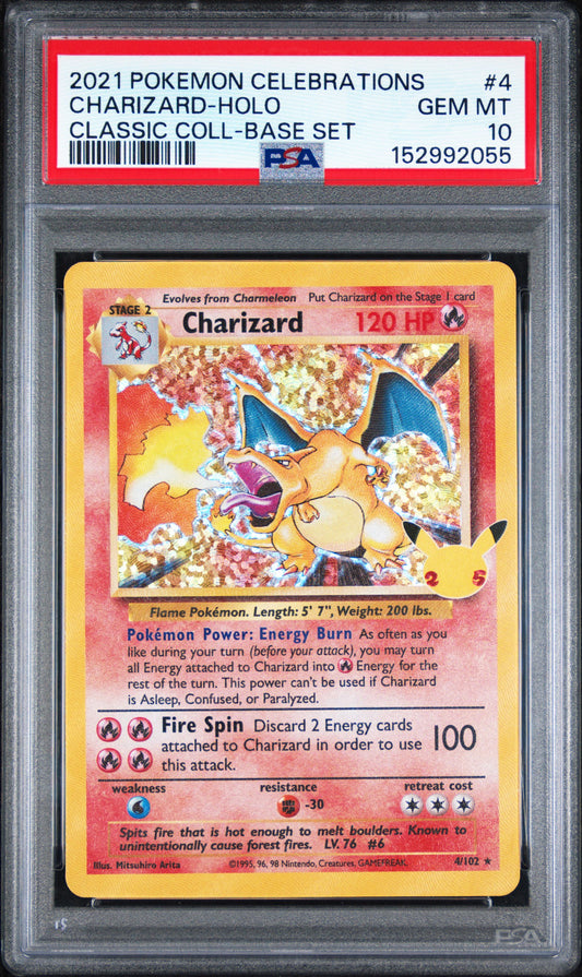 PSA 10 2021 CHARIZARD HOLO 4 CELEBRATIONS CLASSIC COLLECTION