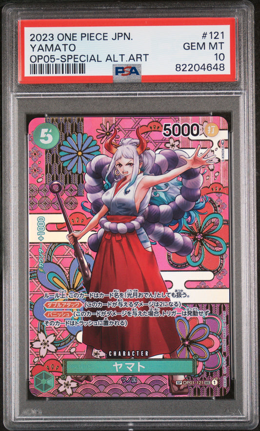 PSA 10 2023 YAMATO 121 ONE PIECE OP05-AWAKENING OF THE NEW ERA