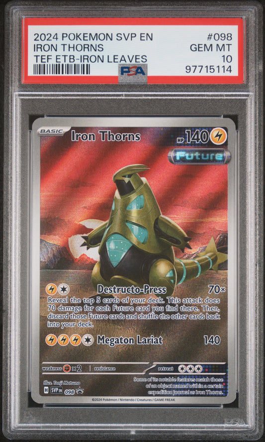PSA 10 2024 IRON THORNS 098 SVP EN-SV BLACK STAR PROMO