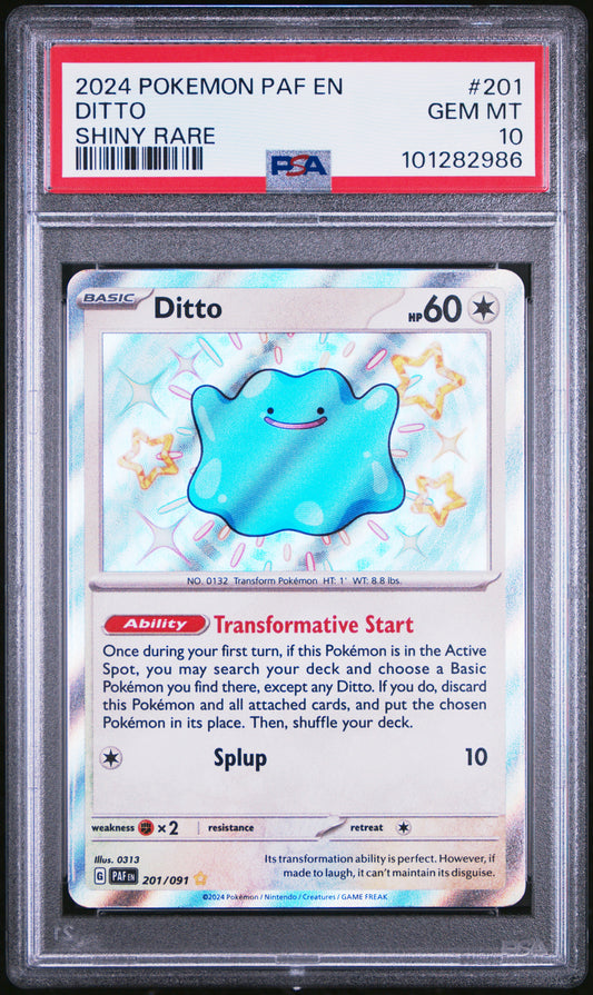 PSA 10 2024 DITTO 201 PAF EN-PALDEAN FATES