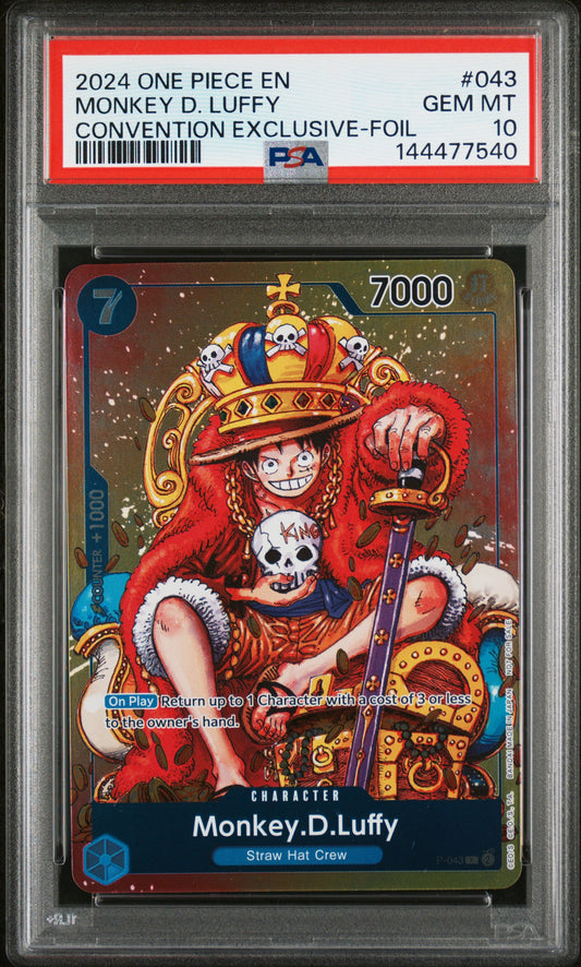PSA 10 2024 MONKEY D. LUFFY 043 ONE PIECE PROMOS