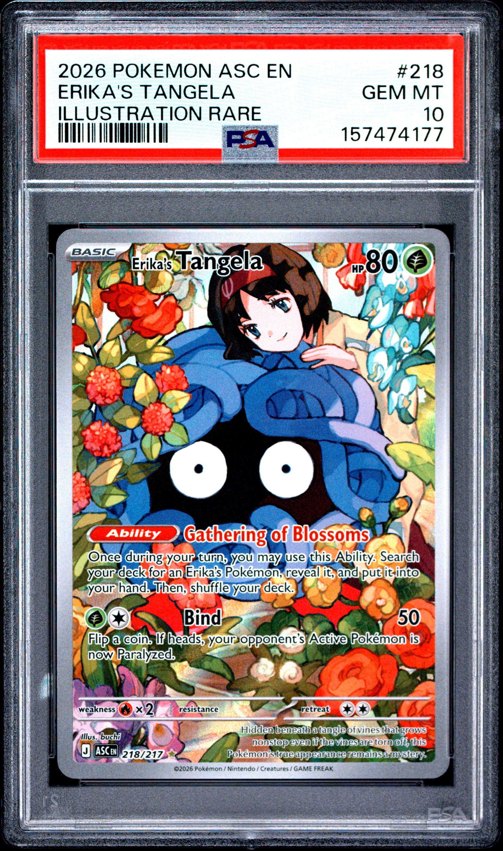 PSA 10 2026 ERIKA'S TANGELA 218 ASCENDED HEROES