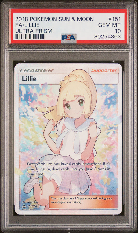 PSA 10 2018 LILLIE 151/156 ULTRA PRISM