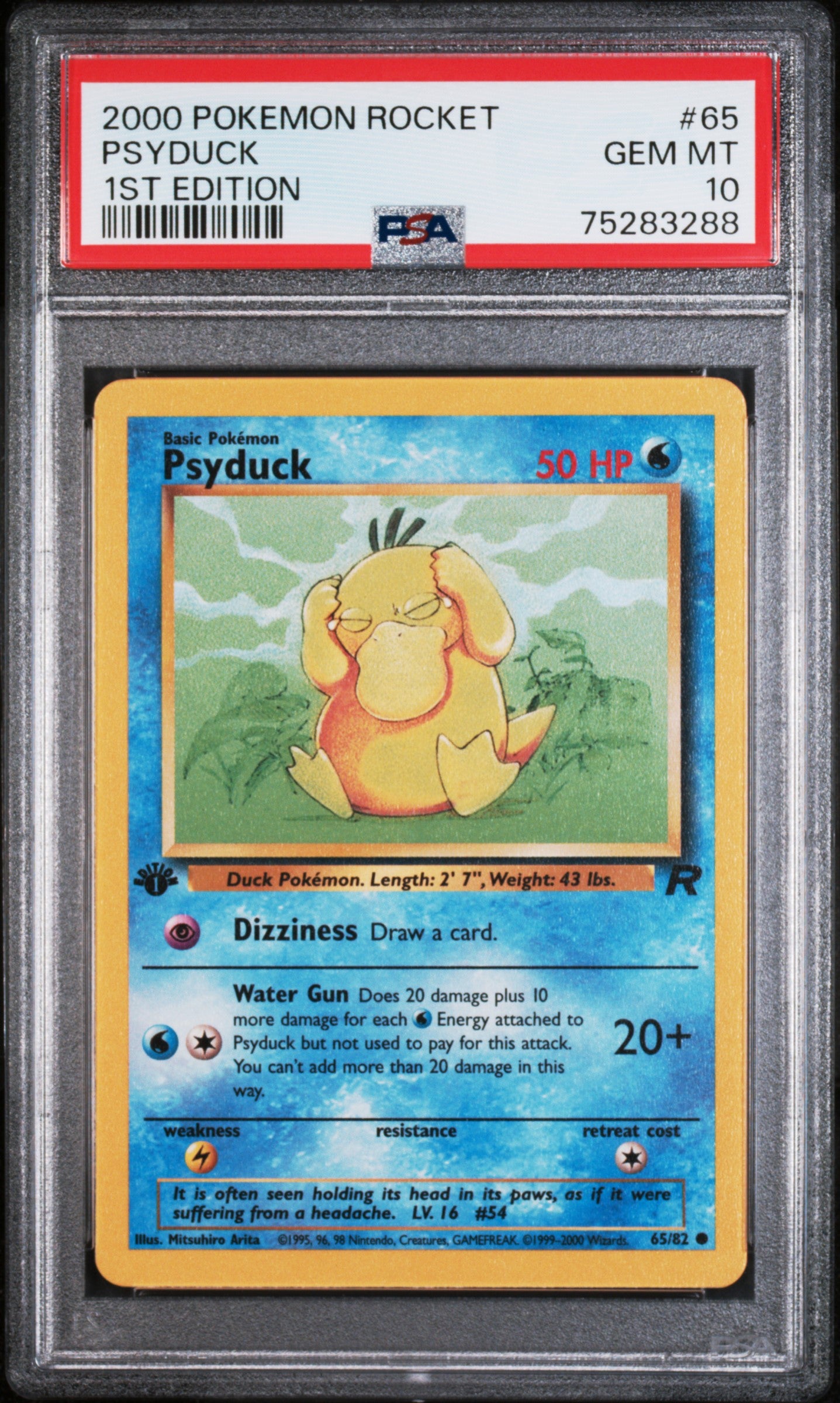 PSA 10 2000 PSYDUCK 65 ROCKET