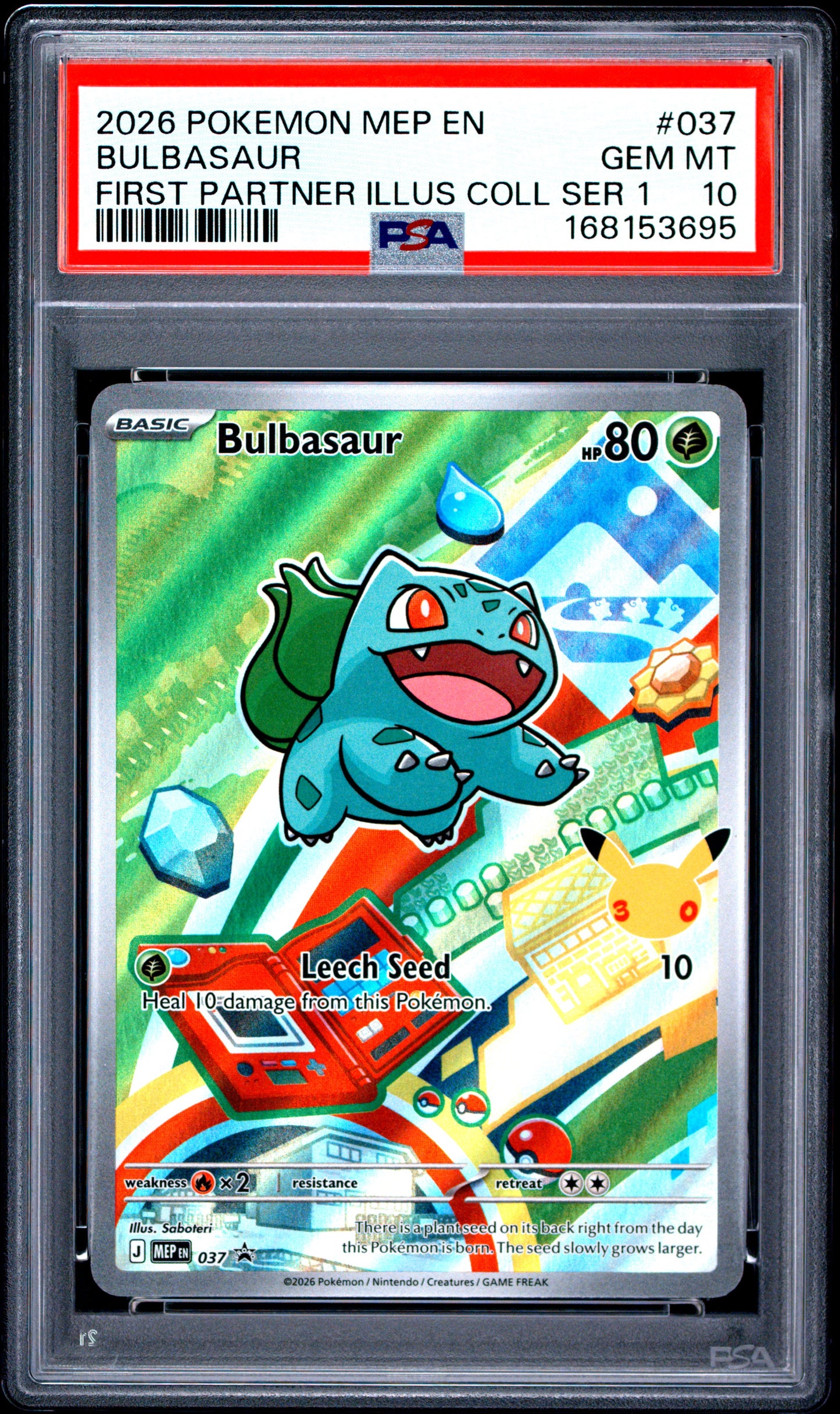 PSA 10 2026 BULBASAUR 037 BLACK STAR PROMO