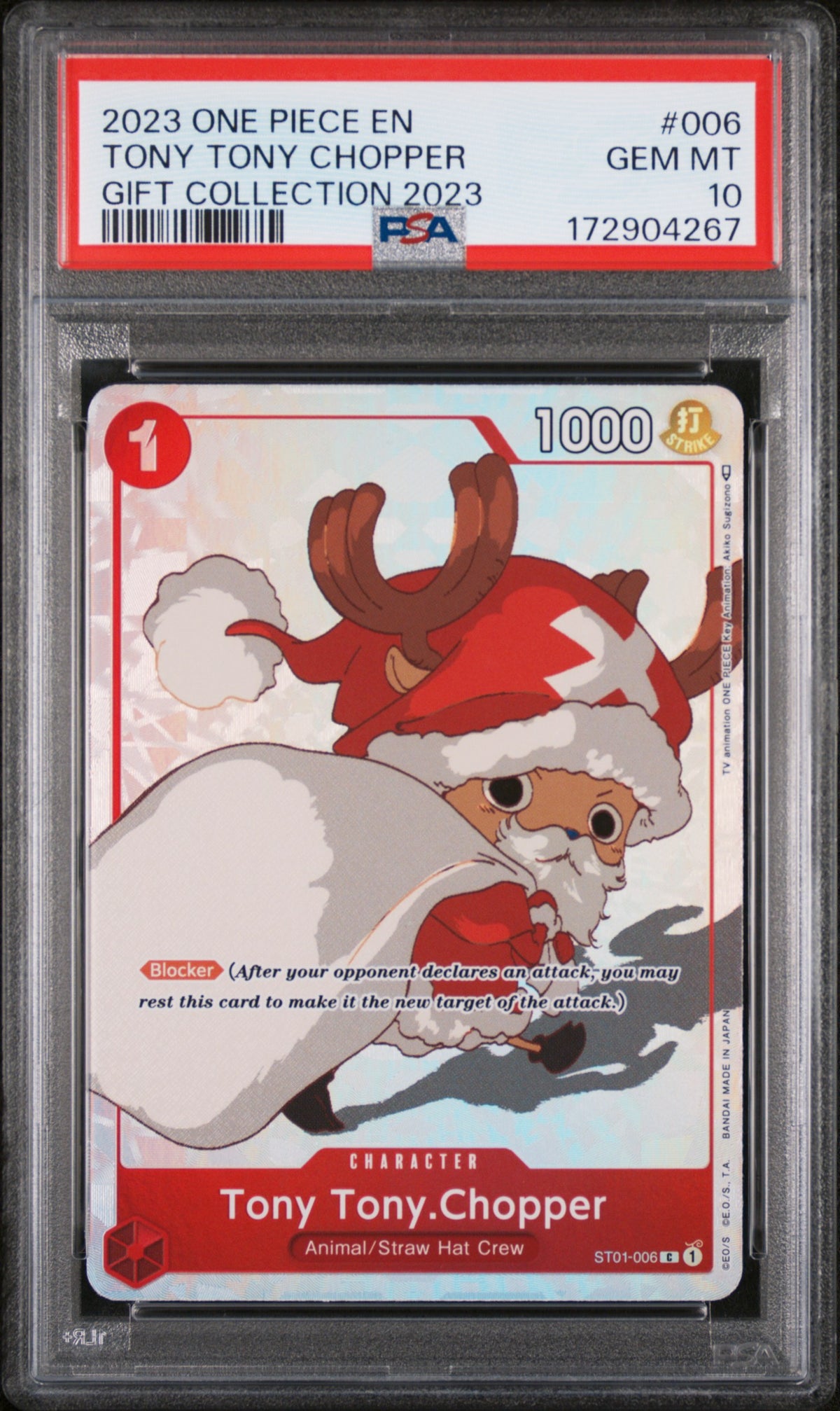 PSA 10 2023 TONY TONY CHOPPER 006 ONE PIECE GIFT COLLECTION 2023