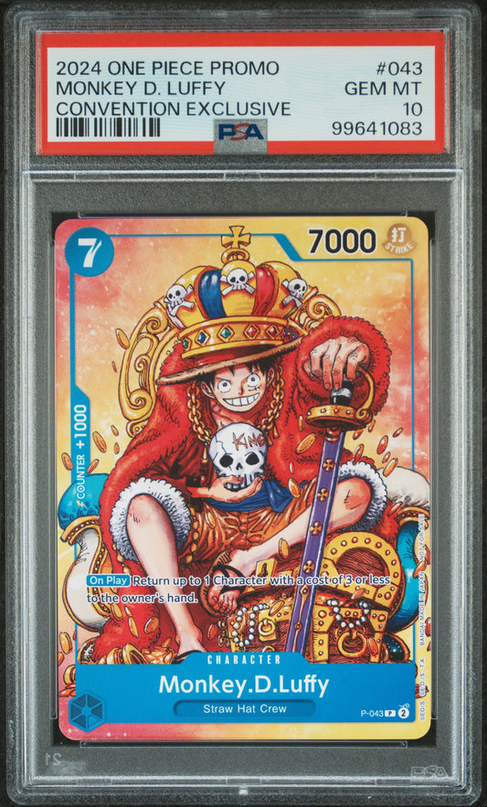 PSA 10 2024 MONKEY D. LUFFY 043 ONE PIECE PROMOS