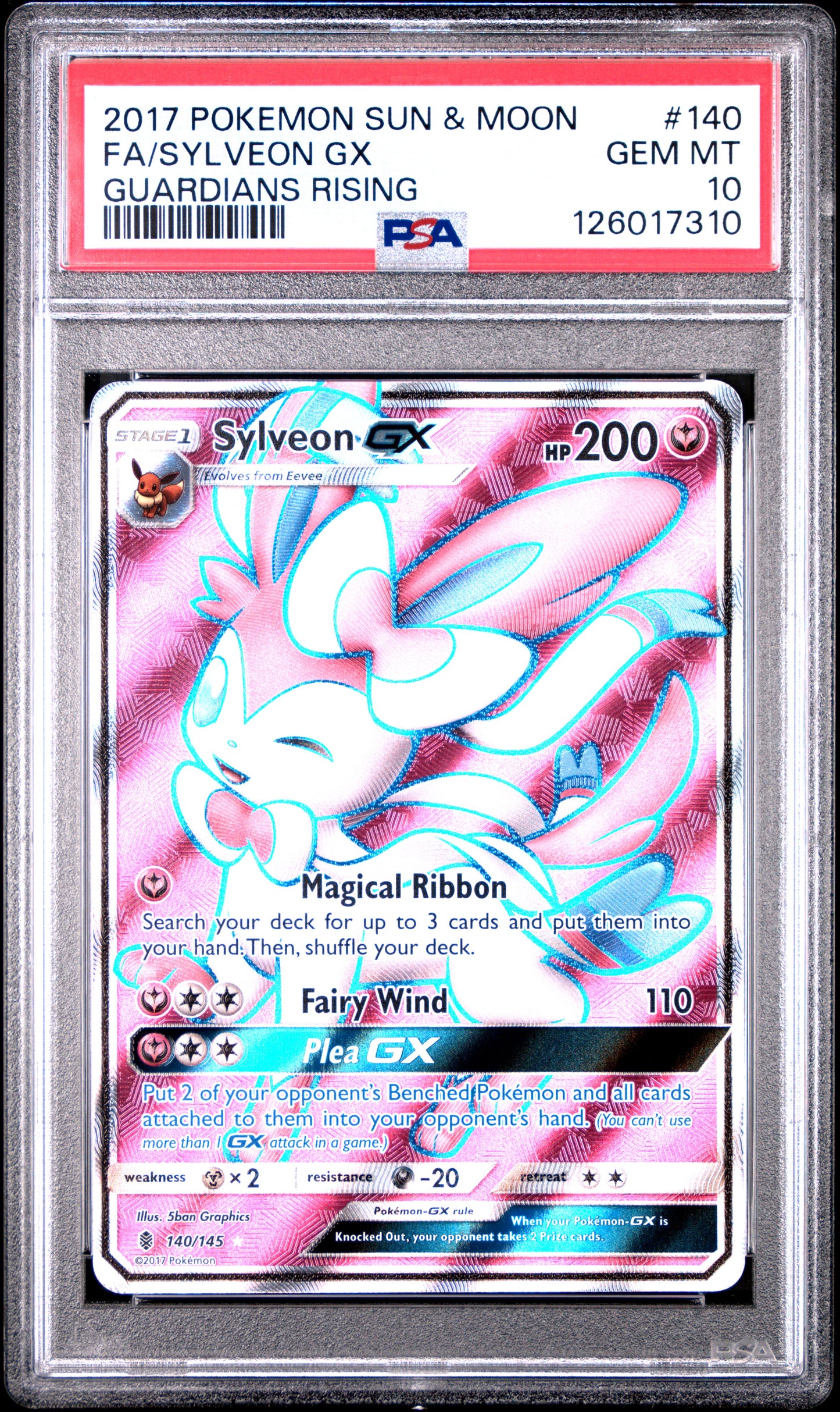 PSA 10 2017 SYLVEON GX 140/145 GUARDIANS RISING