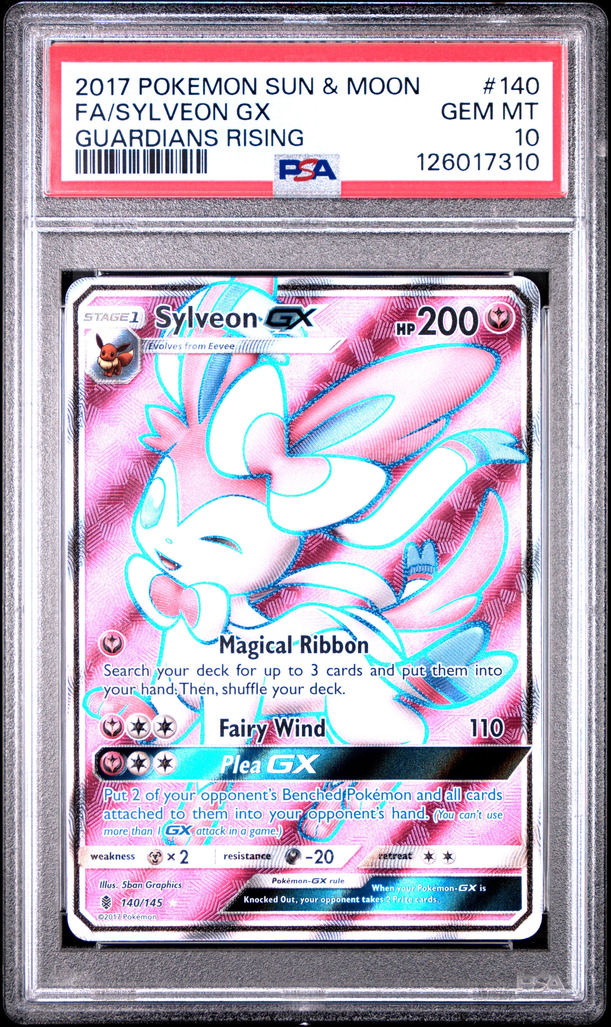 PSA 10 2017 SYLVEON GX 140/145 GUARDIANS RISING