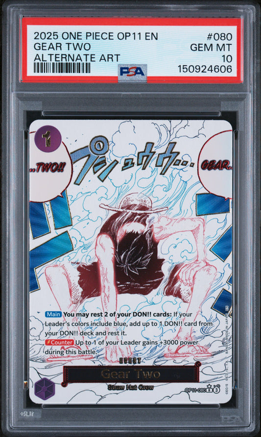 PSA 10 2025 GEAR TWO 080 ONE PIECE OP11