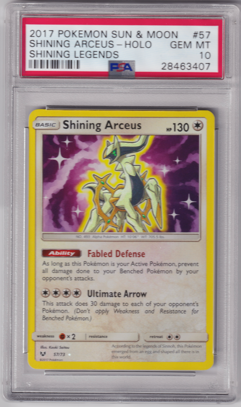 2017 PSA 10 SHINING ARCEUS (57/73)