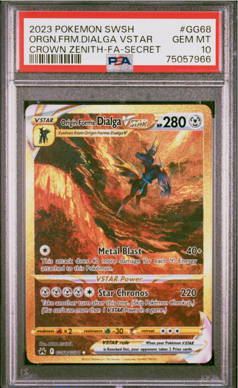 PSA 10 2023 DIALGA VSTAR (GG68/GG70)