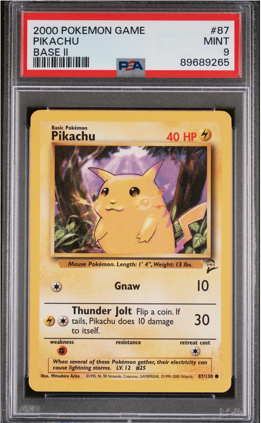 PSA 9 2000 PIKACHU BASE 2 (87/130)