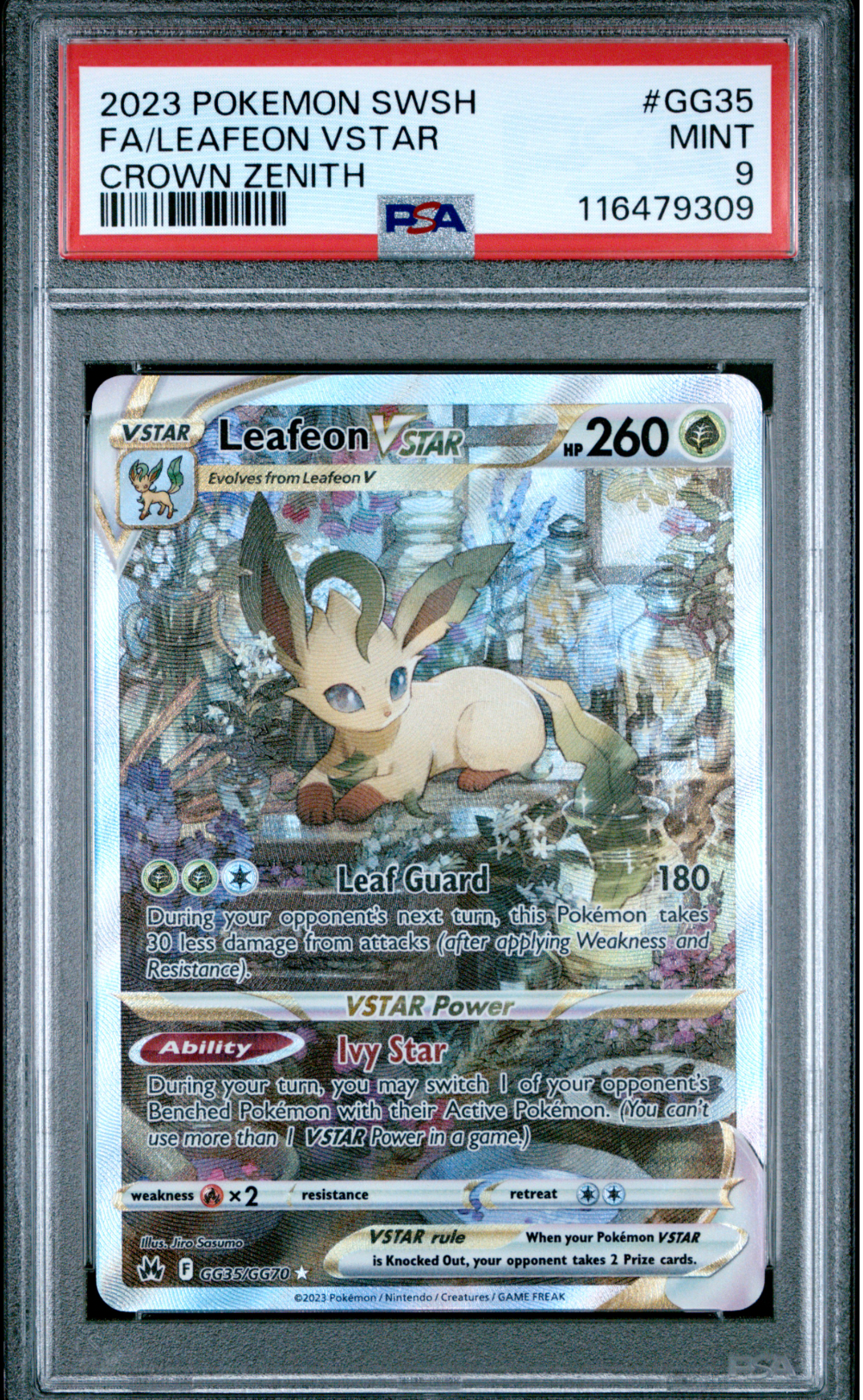 PSA 9 2023 LEAFEON VSTAR (GG35/GG70)