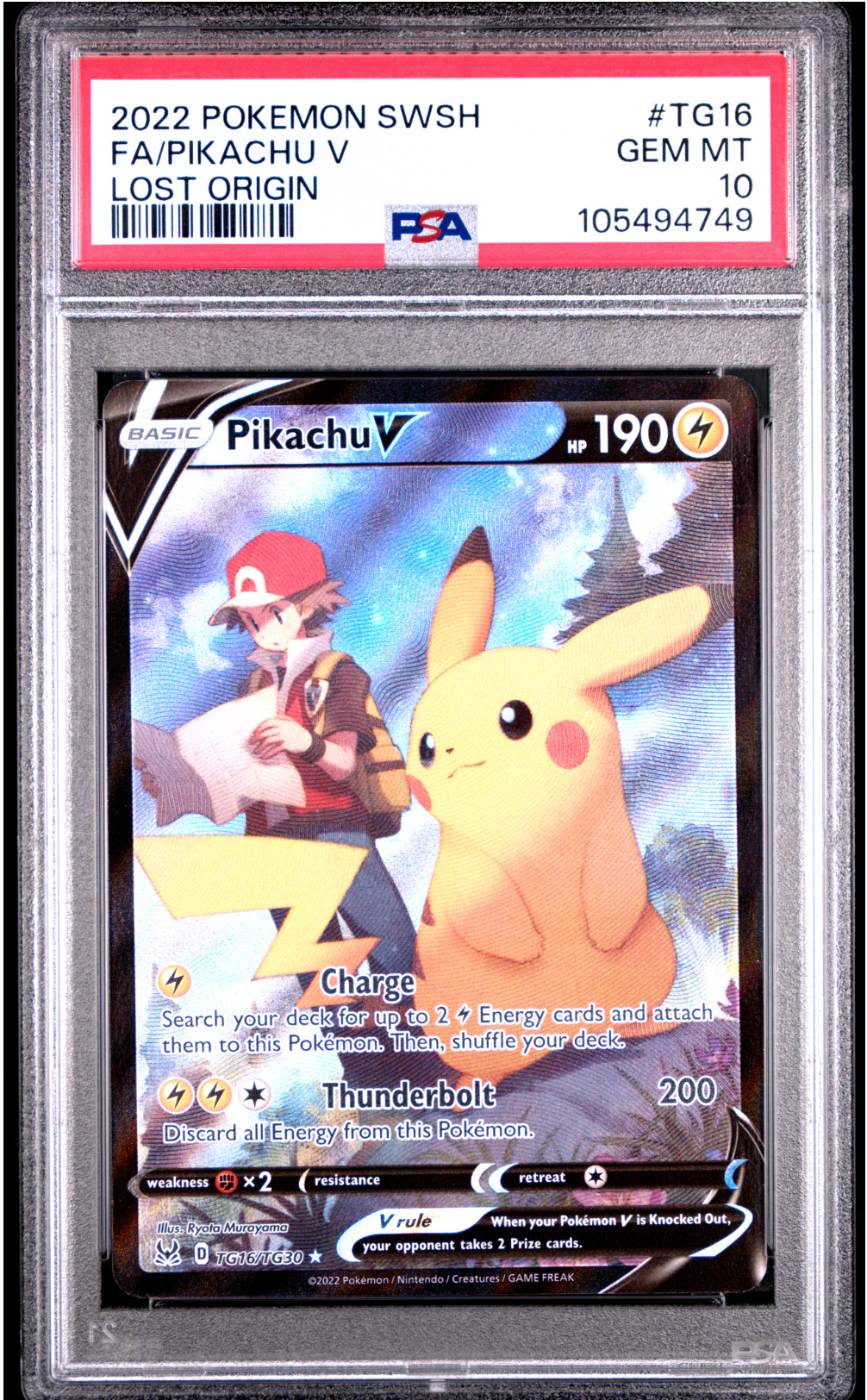 PSA 10 2022 PIKACHU V (TG16/TG30)