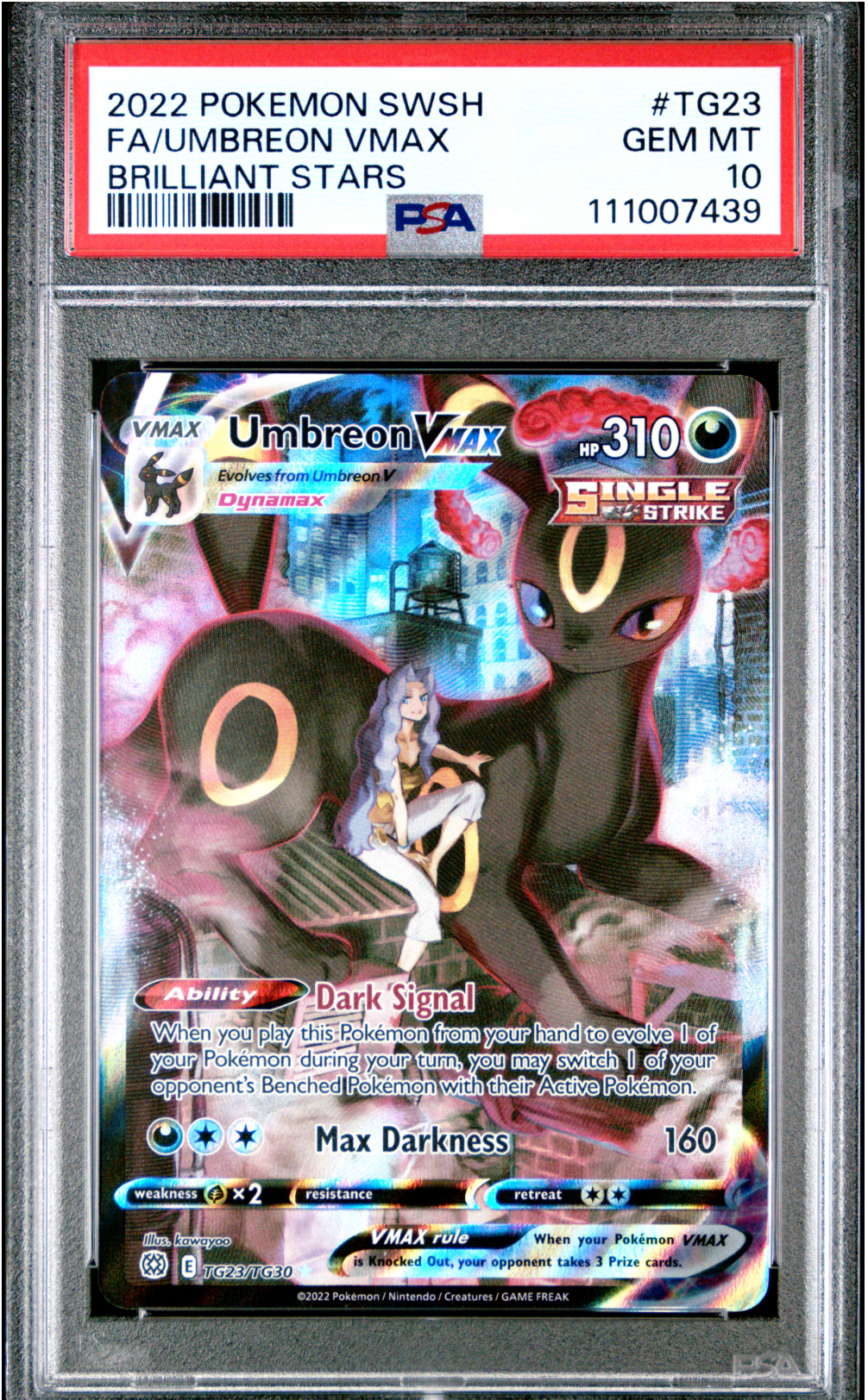PSA 10 2022 UMBREON VMAX (TG23/TG30)