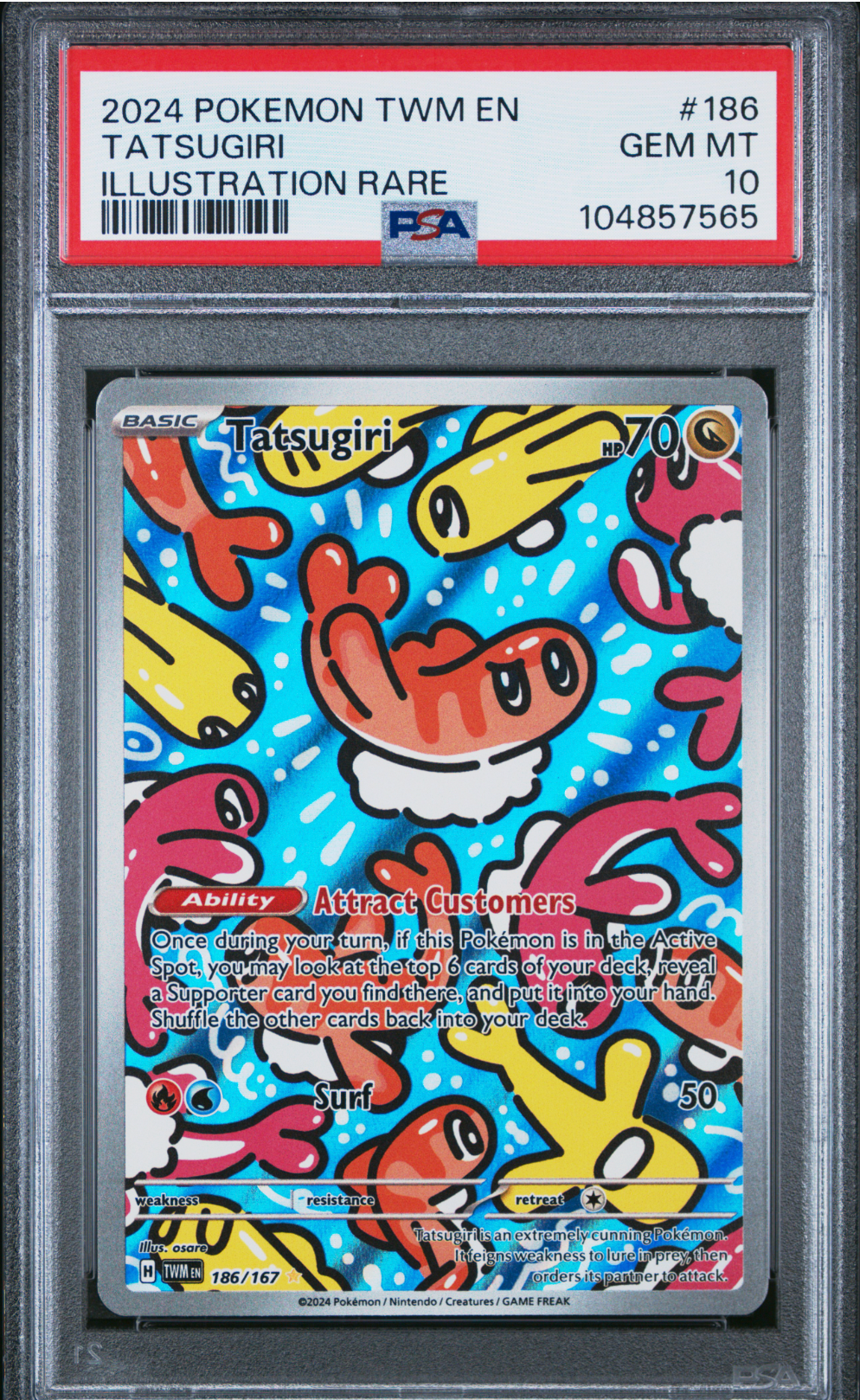 PSA 10 2024 TATSUGIRI (186/167)