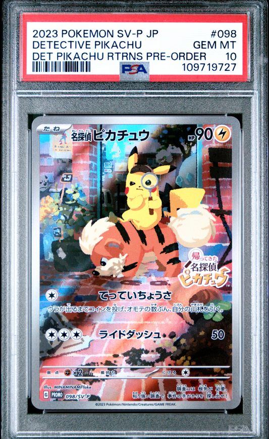 2023 PSA 10 DETECTIVE PIKACHU (098/SV-P)
