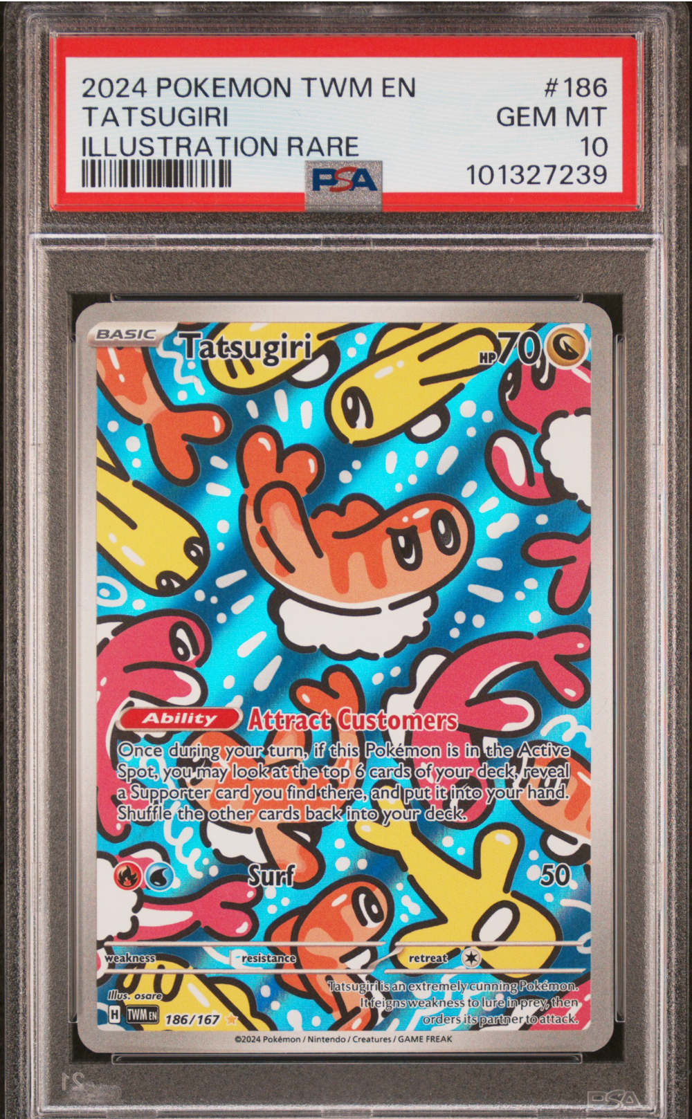 PSA 10 2024 TATSUGIRI (186/167)