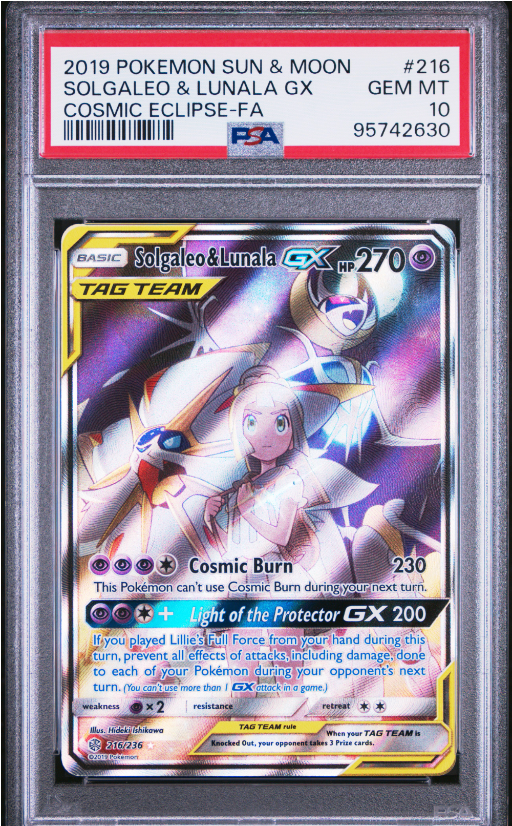 PSA 10 2019 SONGALEO & LUNALA GX (216/236)