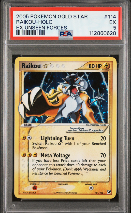 PSA 5 2005 RAIKOU GOLD STAR (114/115)